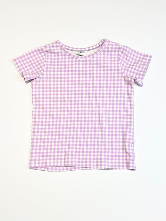 Purple gingham tee - Size 2