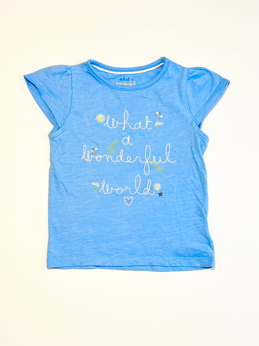 Wonderful world tee - Size 2