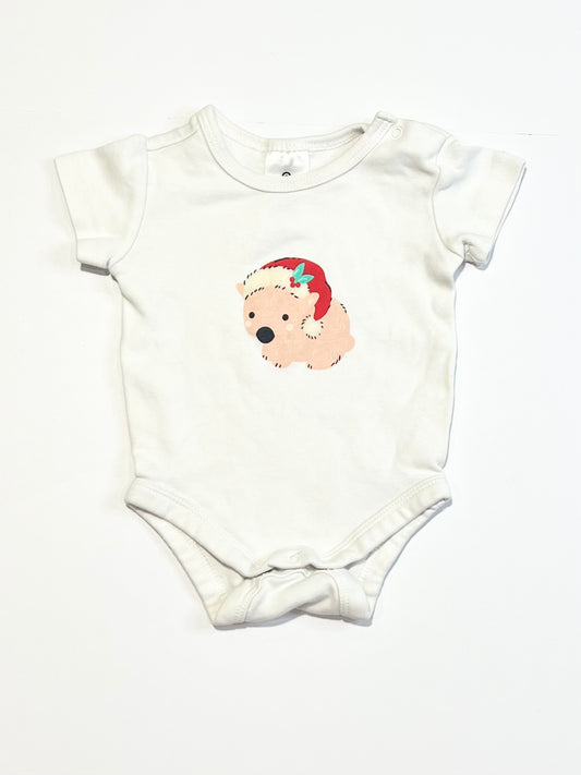 Christmas wombat bodysuit - Size 0000