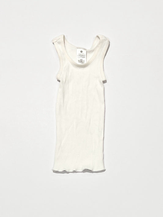 White ribbed singlet - Size 00