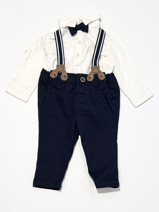 Navy suspender set - Size 00