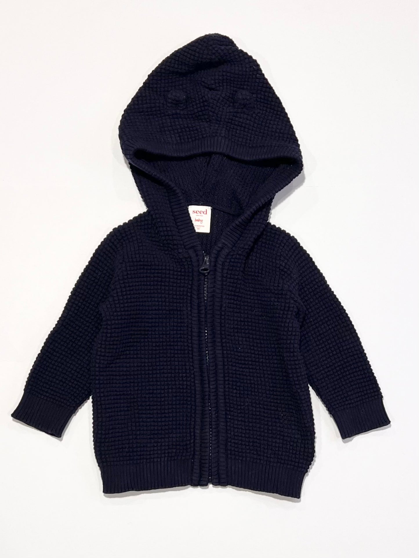 Navy knit zip jacket - Size 00