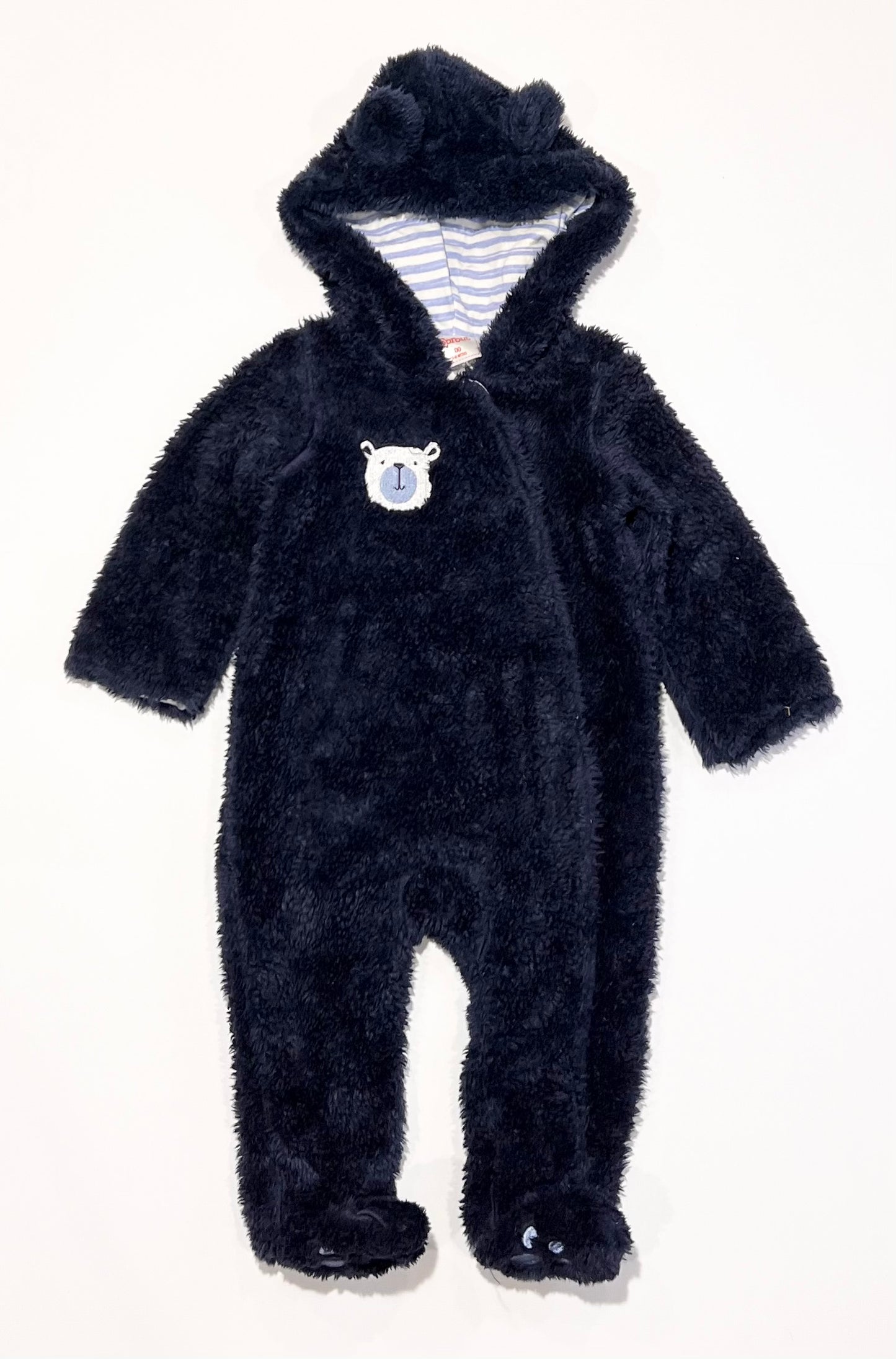 Navy bear fleece coverall - Size 00