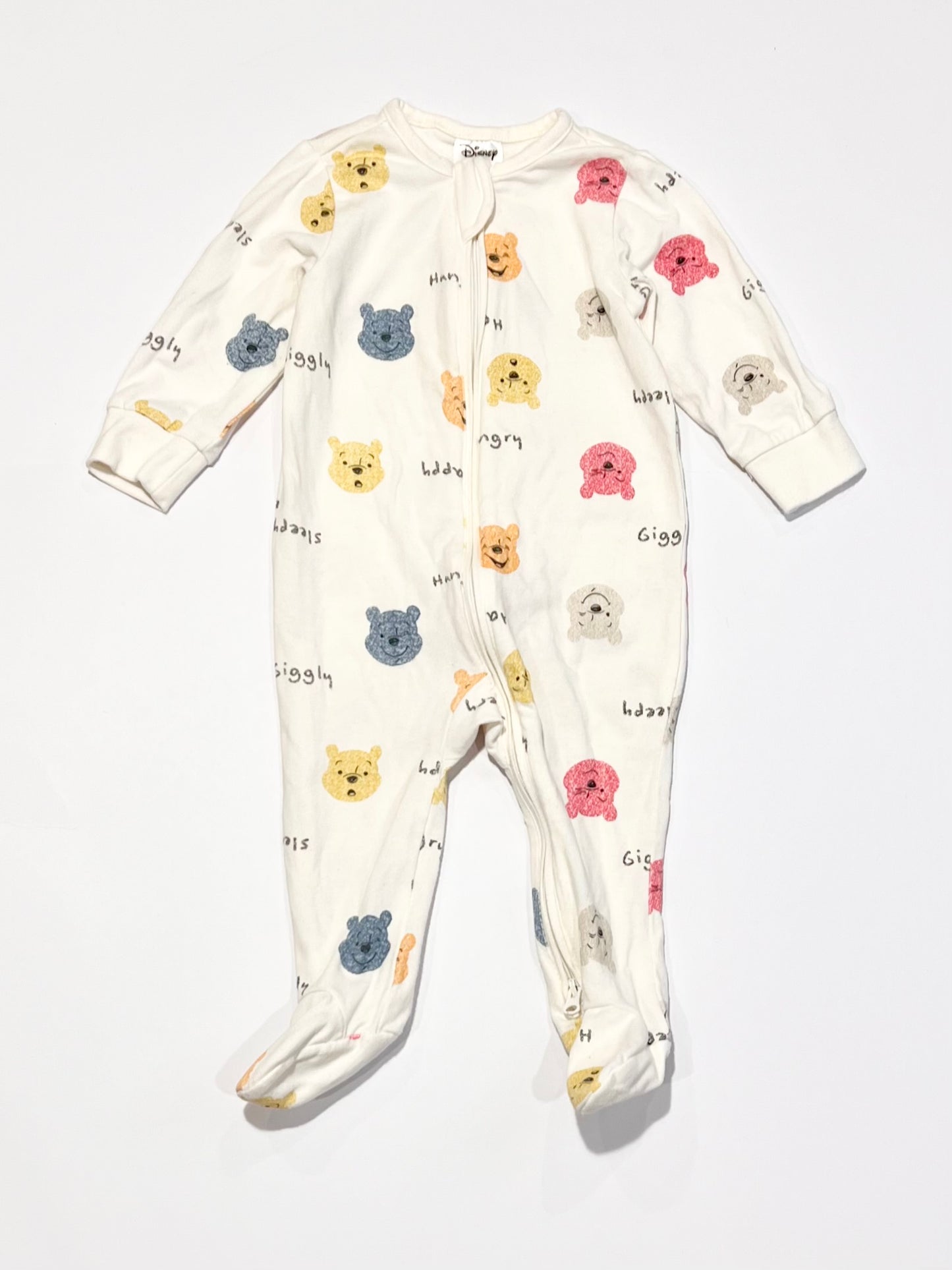 Winnie the Pooh zip onesie - Size 00