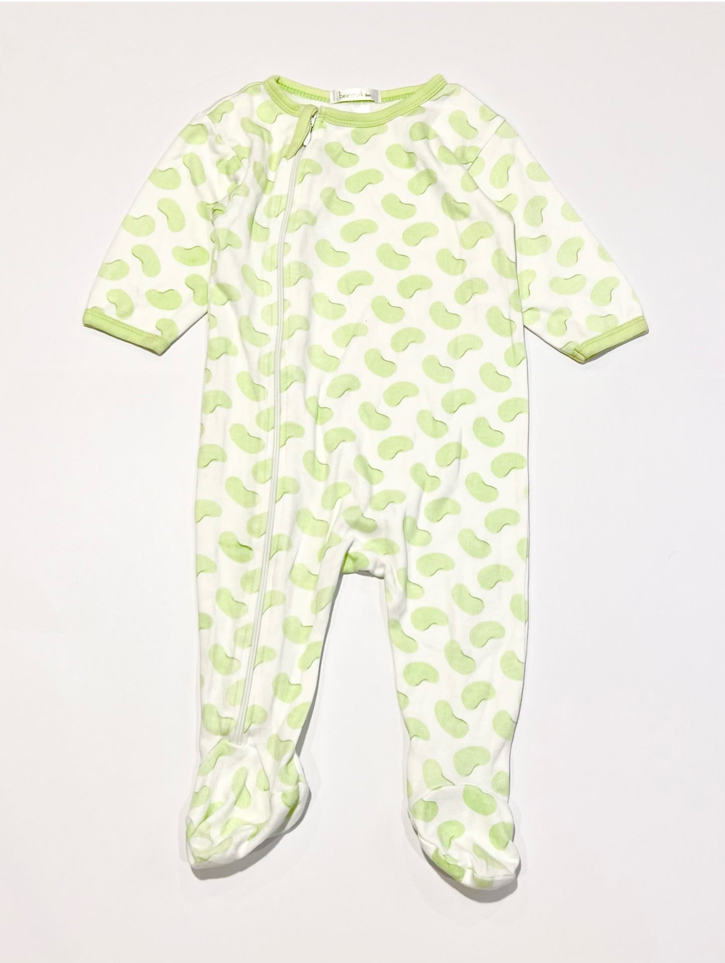 Green beans zip onesie - Size 00
