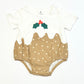 Christmas pudding bubblesuit - Size 0000