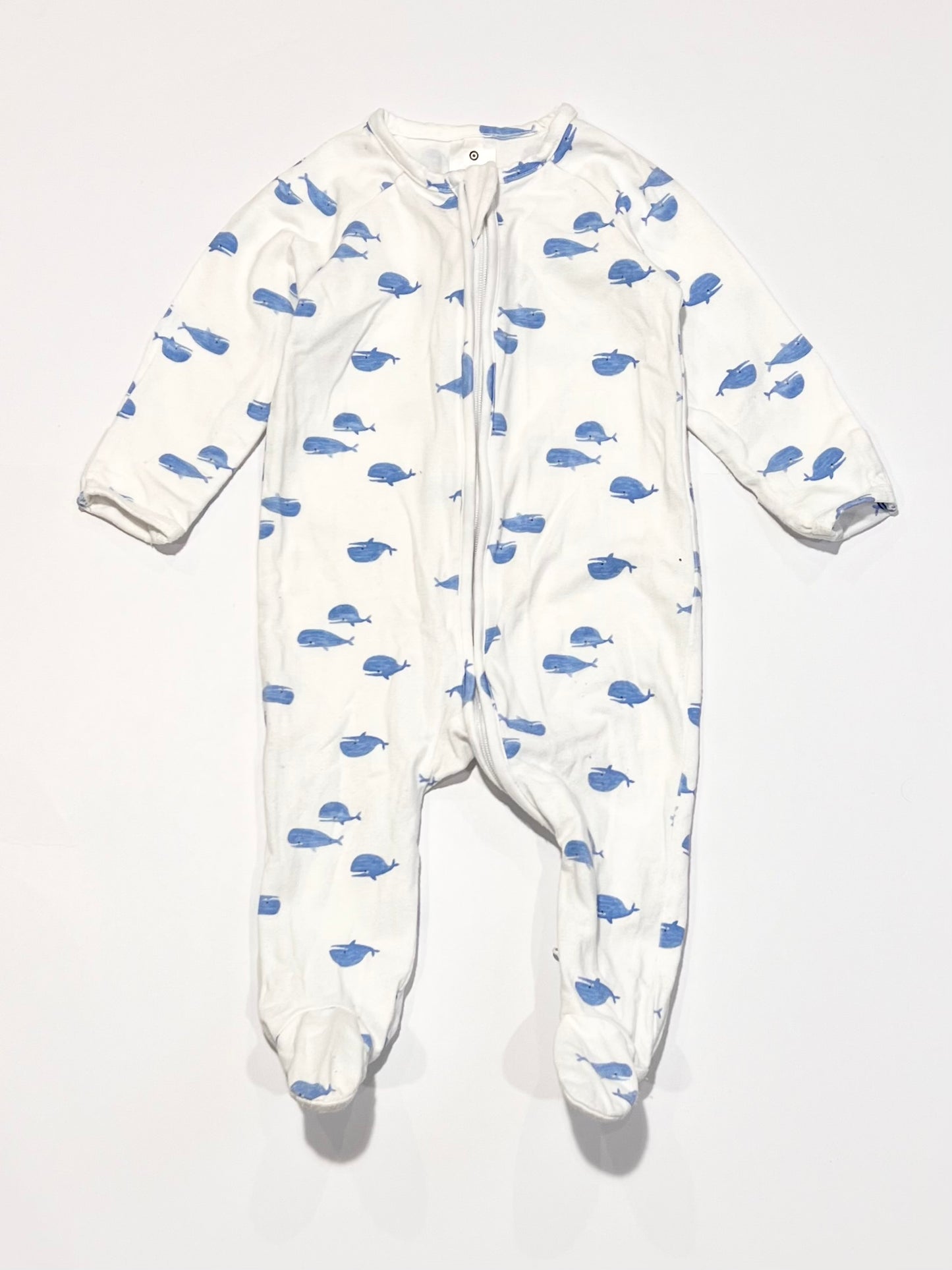 Whales zip onesie - Size 00