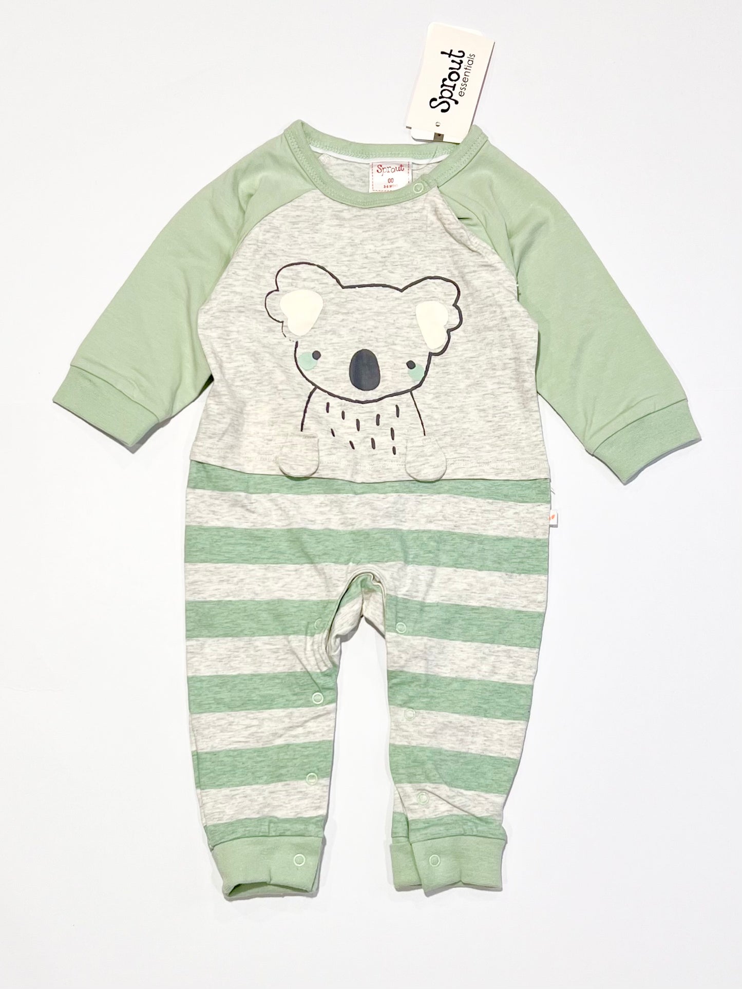 Green koala onesie brand new - Size 00