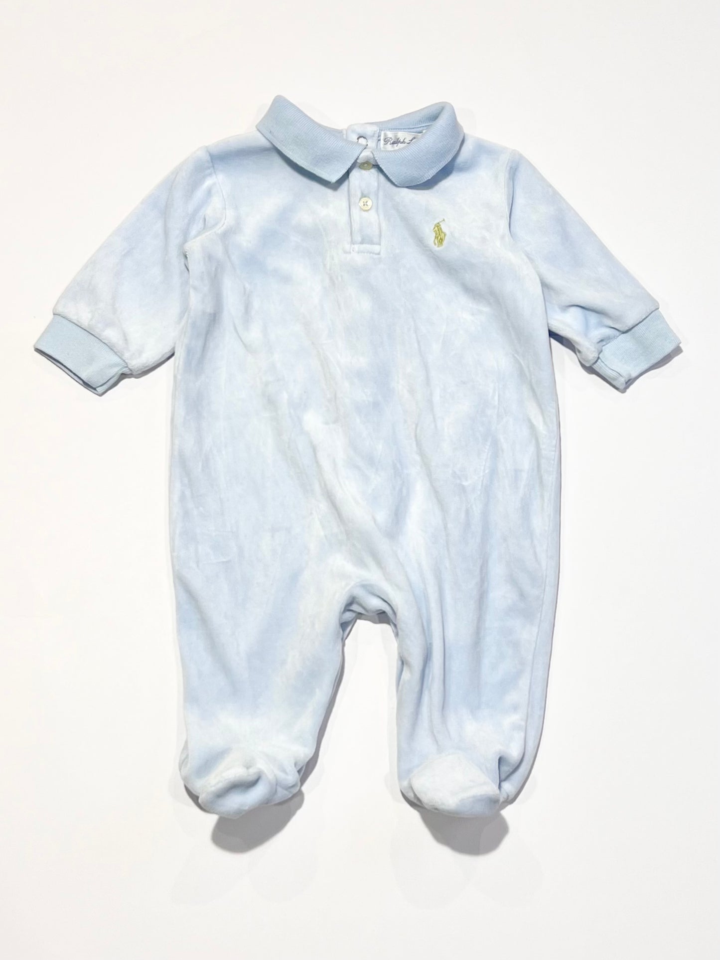 Blue velour onesie - Size 00
