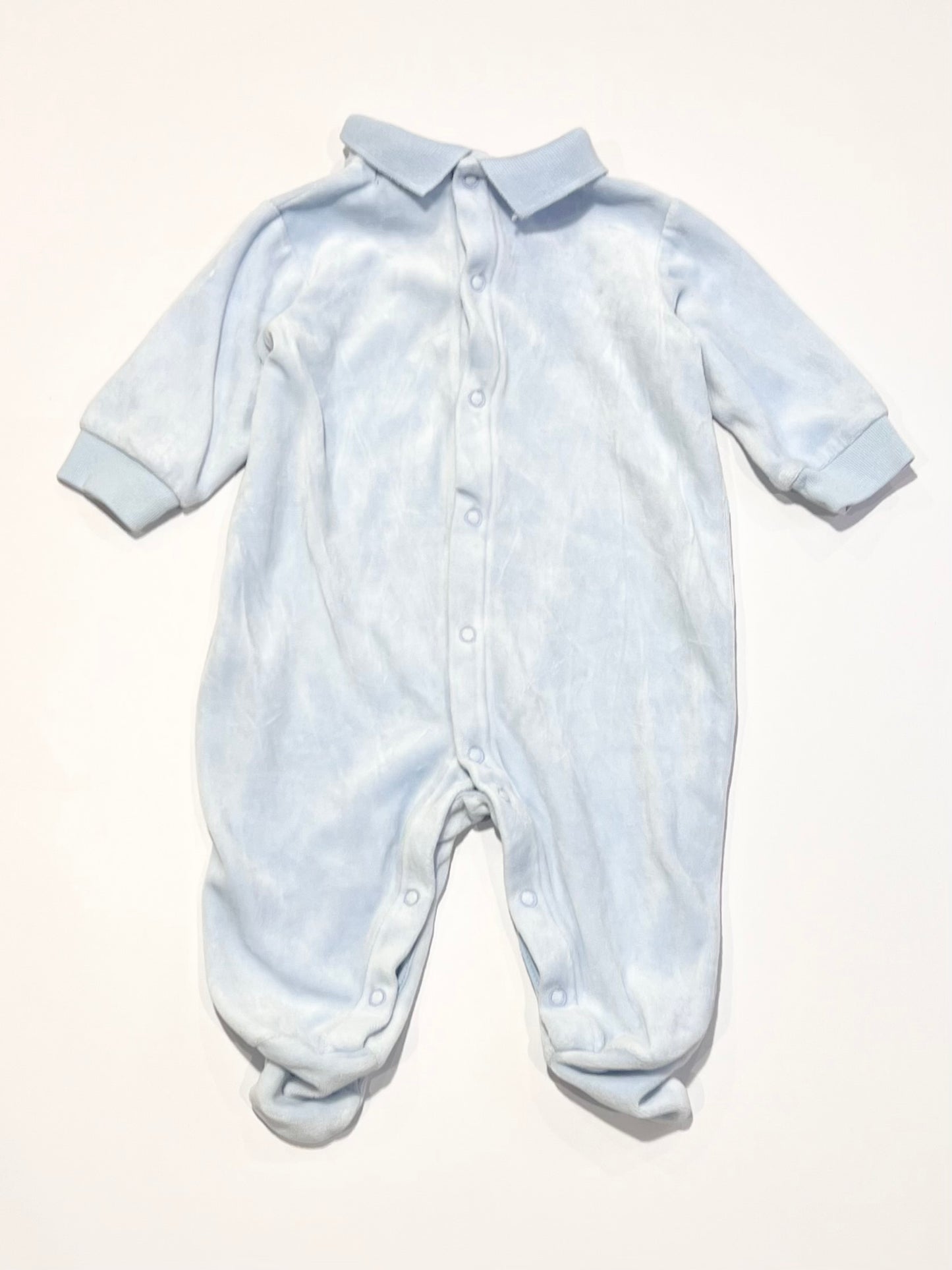 Blue velour onesie - Size 00