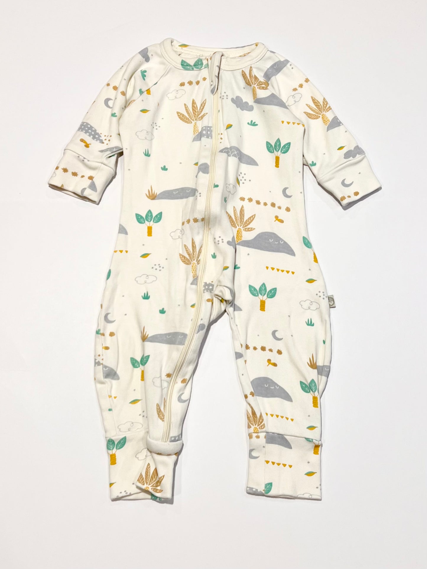 Cream zip onesie - Size 00