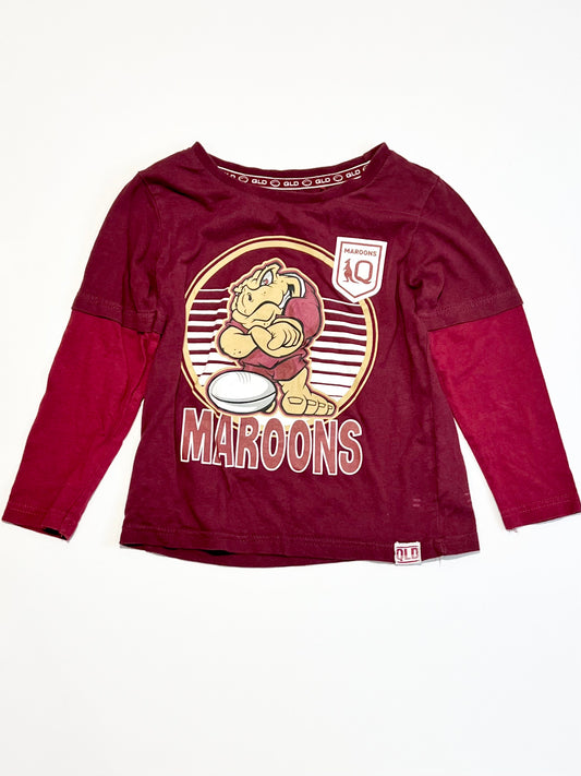 QLD Maroons top - Size 4