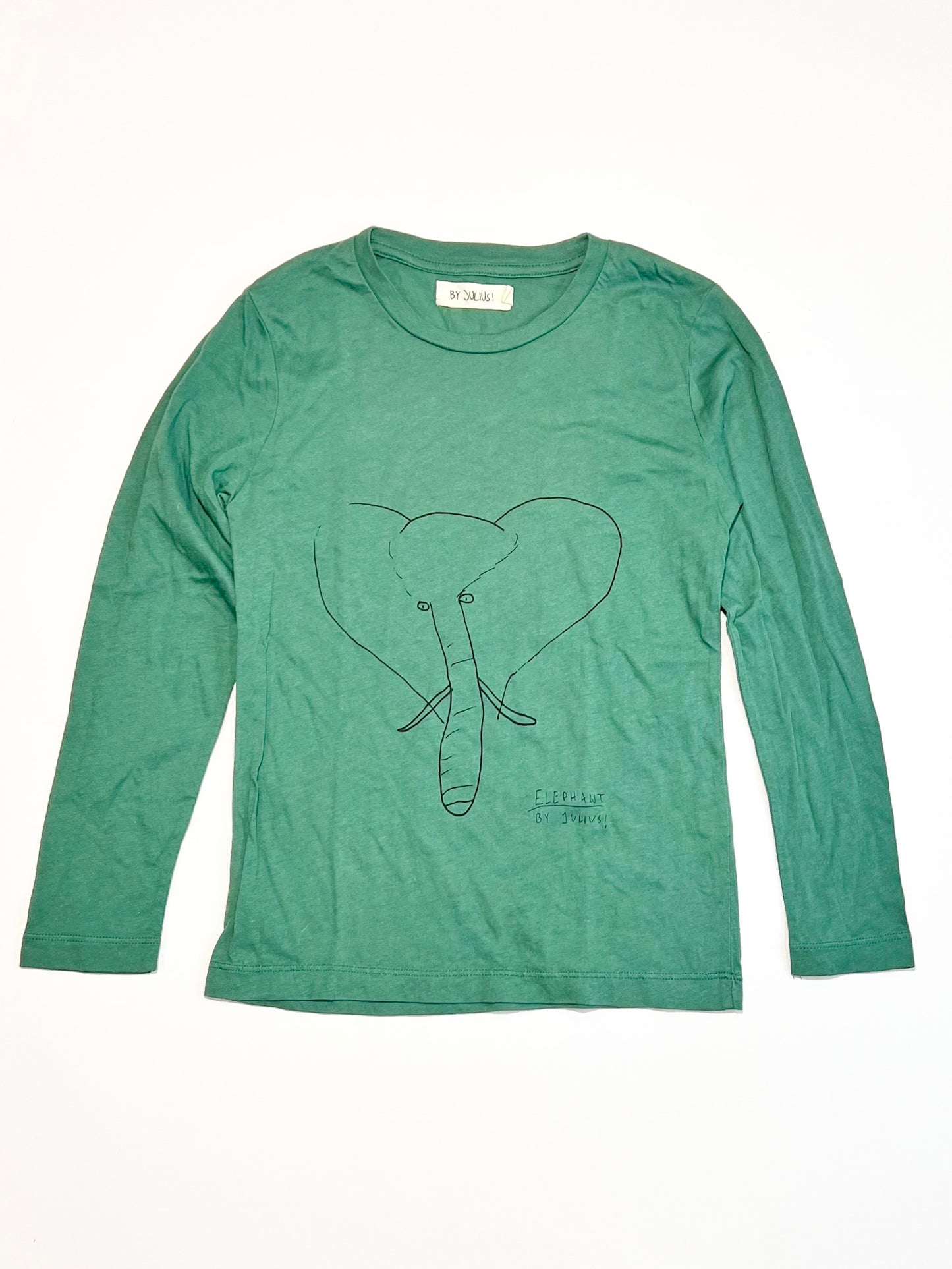 Green elephant top - Size 4-5