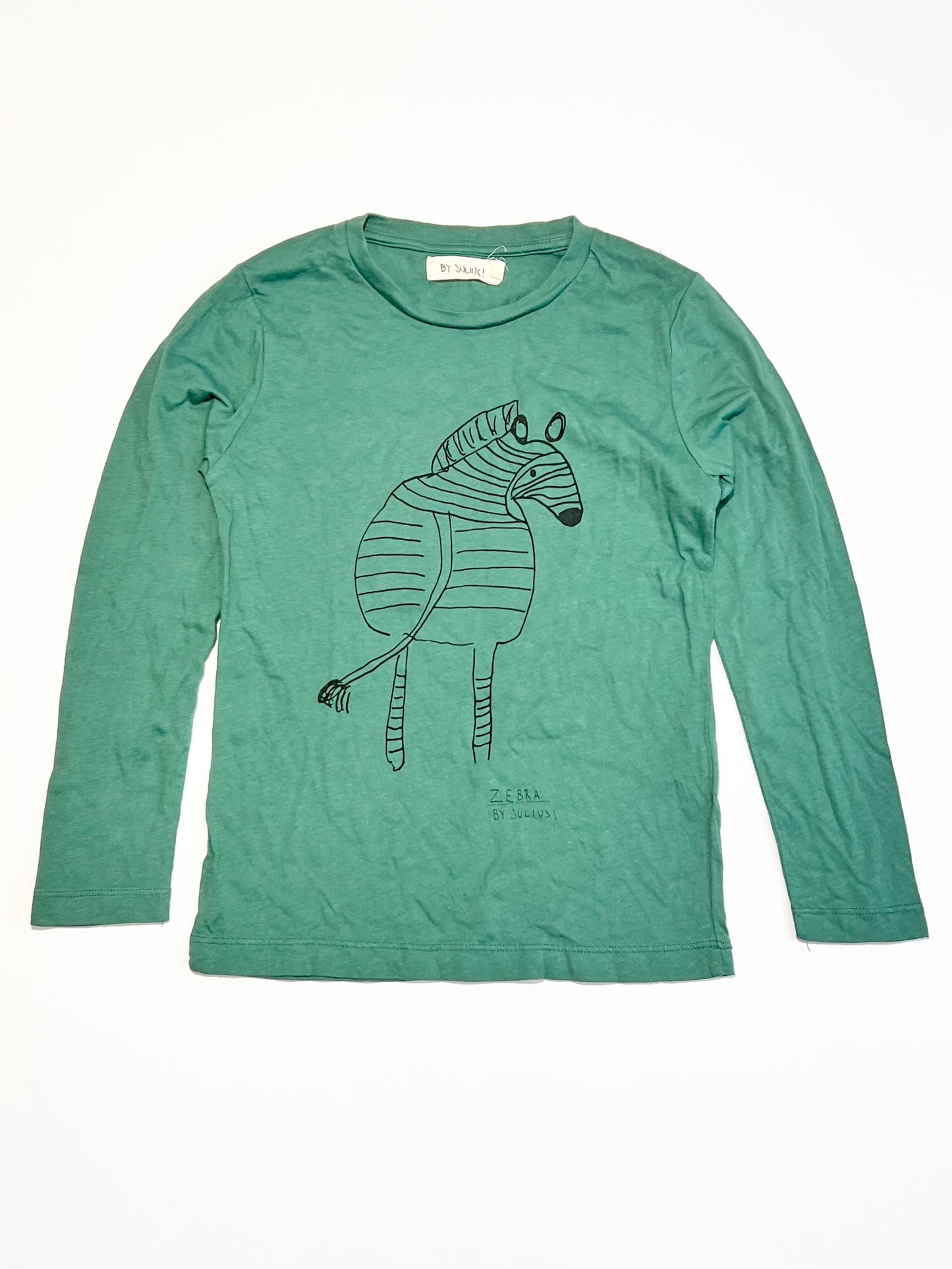 Green zebra top - Size 4-5