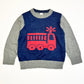 Fire truck knit jumper - Size 4