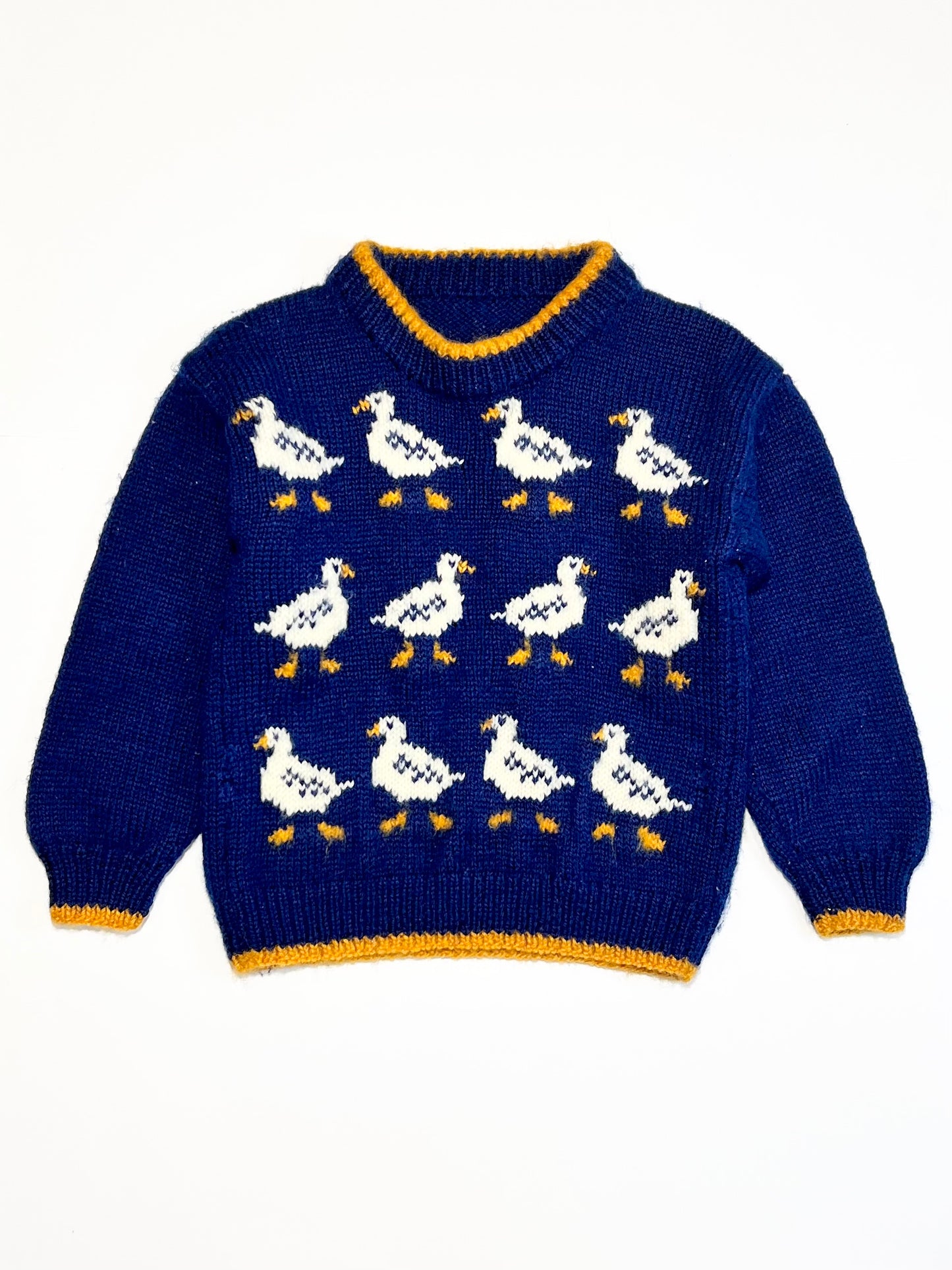 Navy ducks knit jumper - Size 4