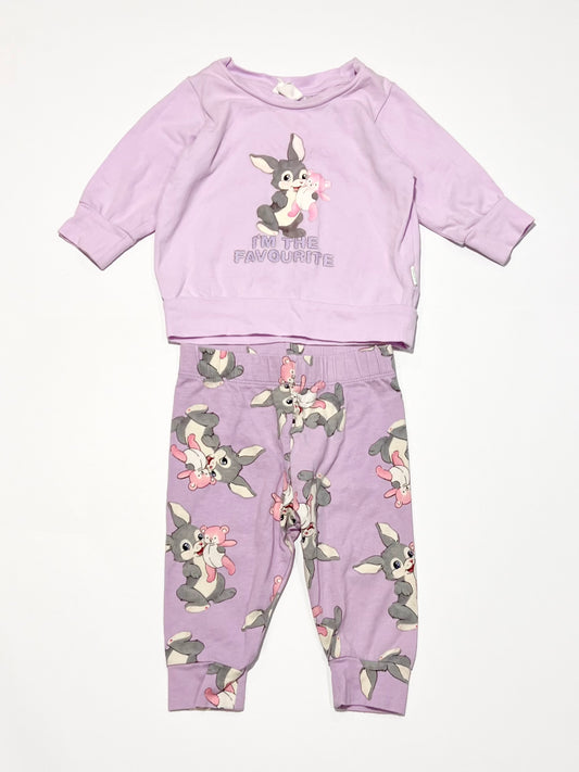 Purple bunny pyjamas - Size 00