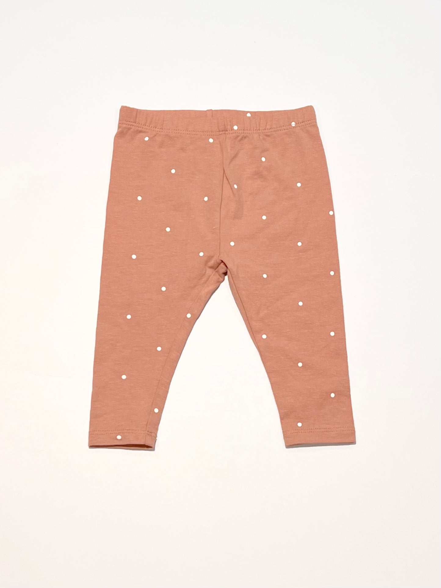 Dusty pink spotty leggings - Size 00