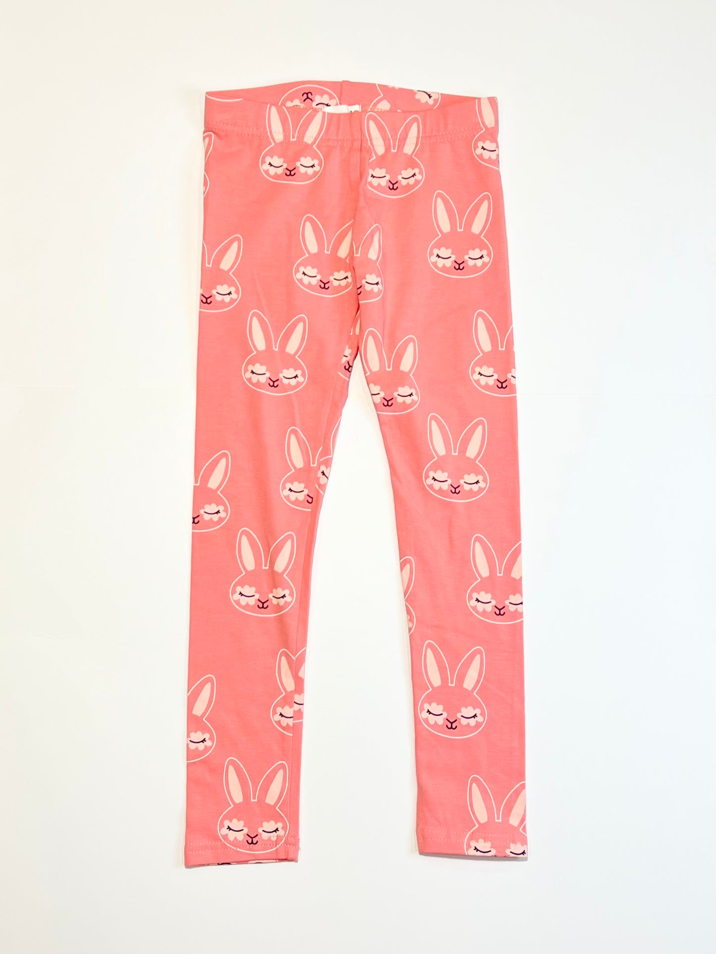 Pink bunny leggings - Size 4