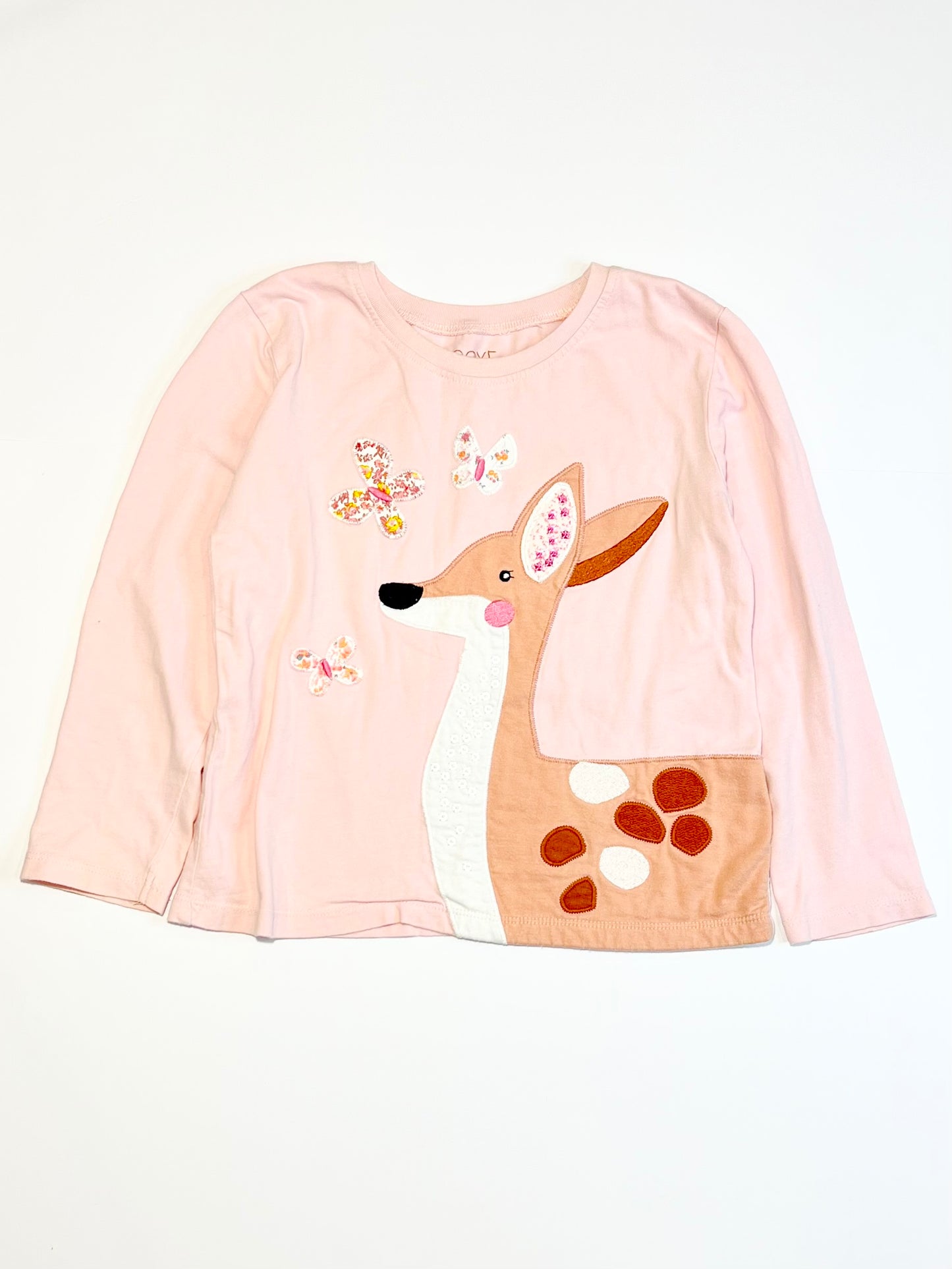 Deer applique top - Size 4-5