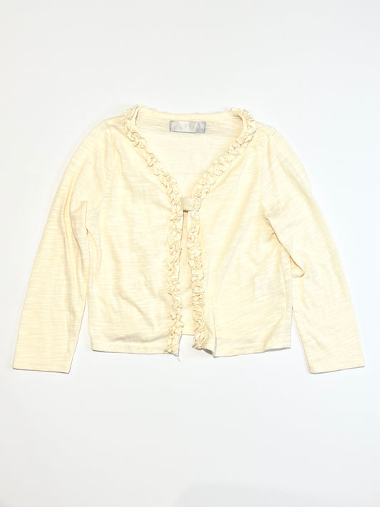 Cream jersey cardigan - Size 4-5