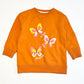 Orange butterfly sweater - Size 4-5