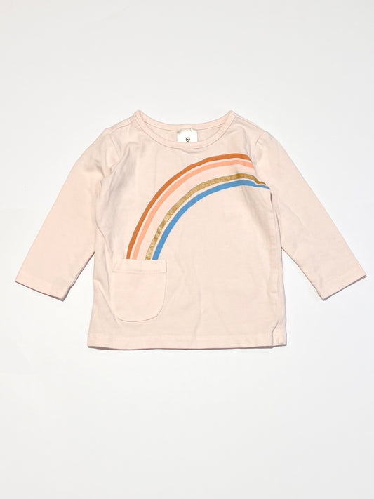 Pink rainbow top - Size 00