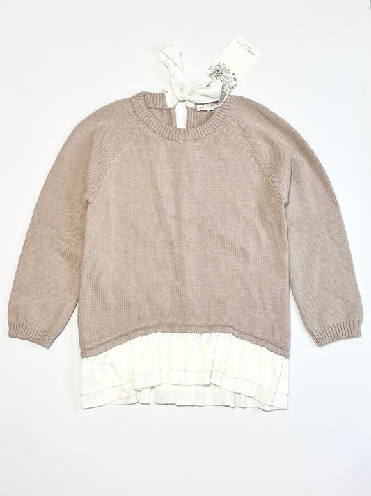 Brown knit jumper brand new - Size 4