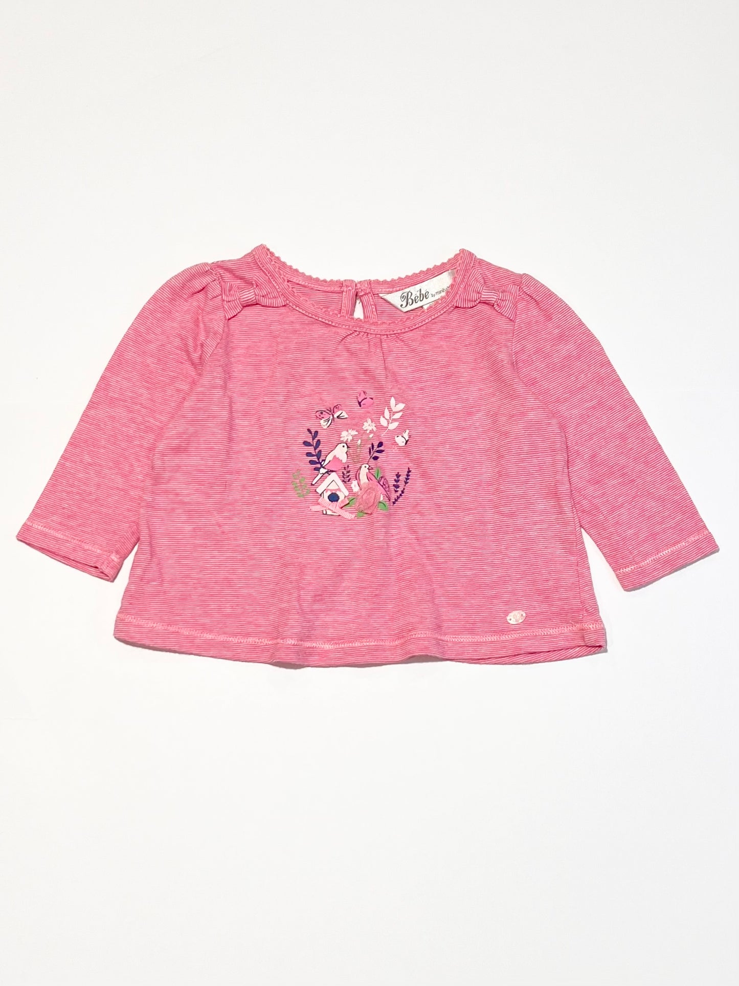 Pink birds top - Size 00