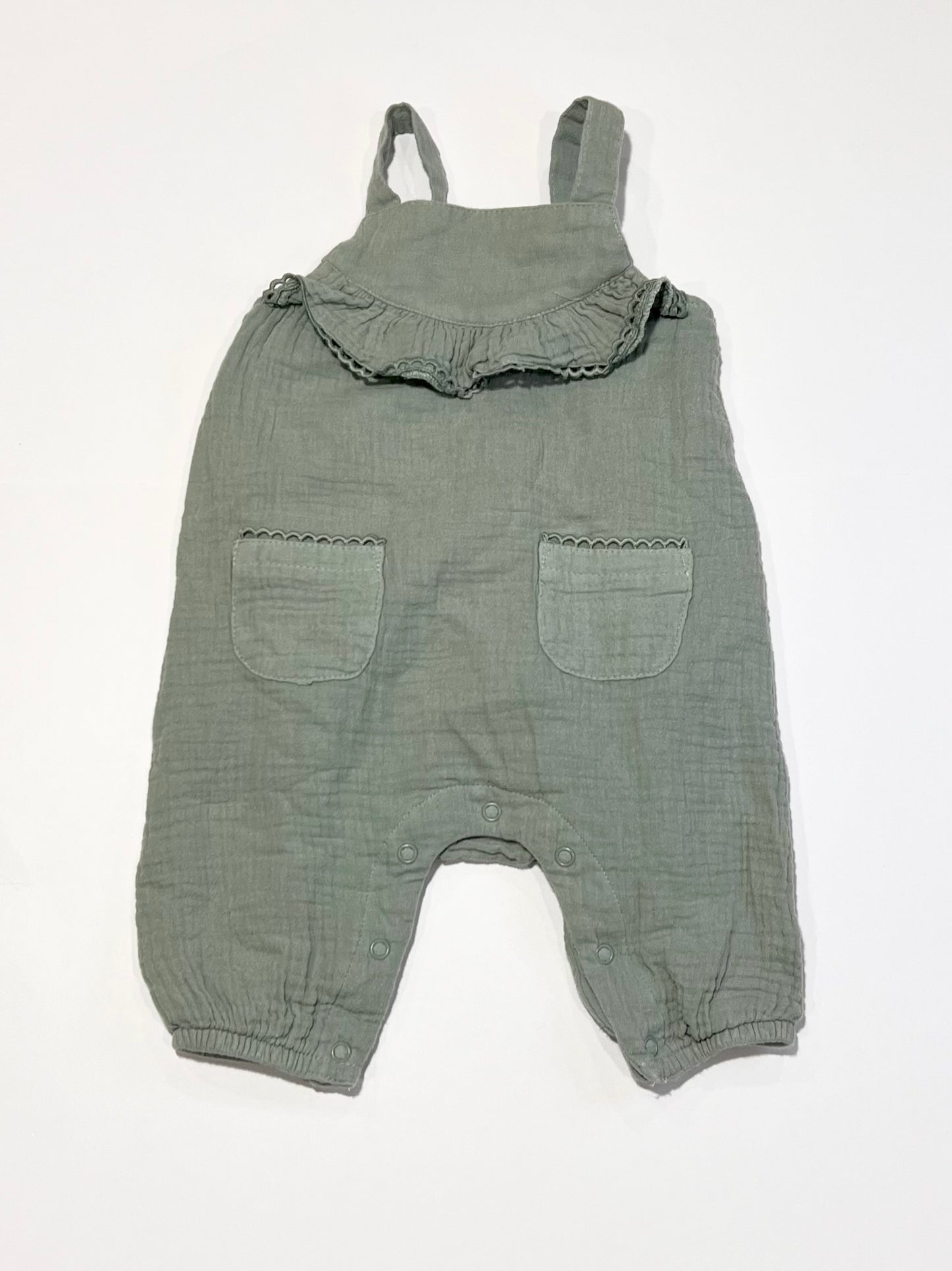 Green muslin overalls - Size 00