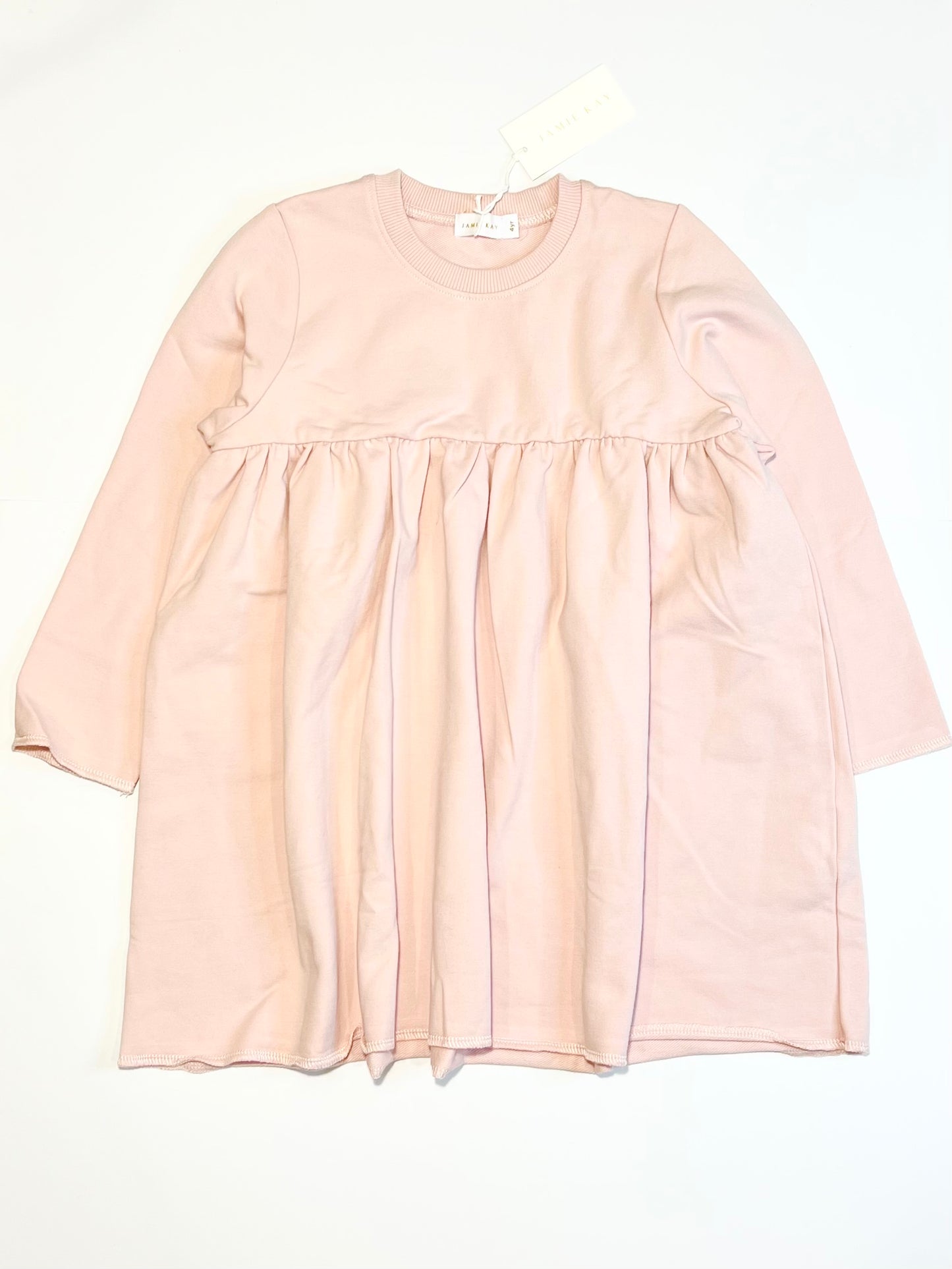 Pink jersey dress brand new - Size 4