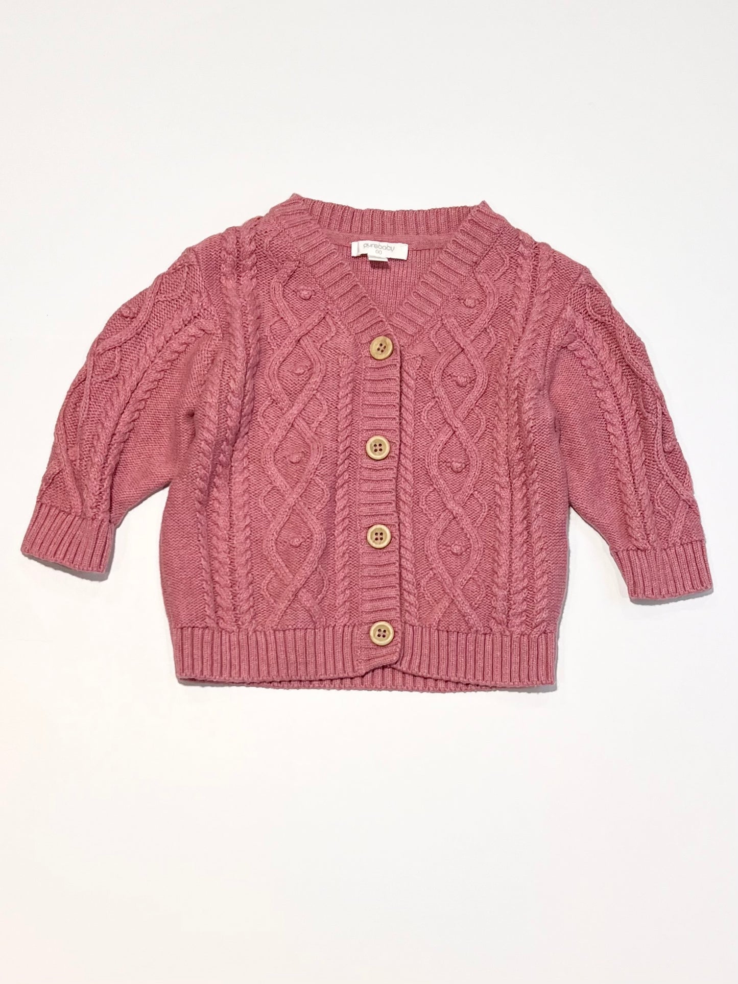 Cable knit cardigan - Size 00