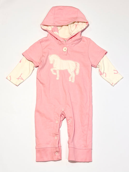 Hooded horse onesie - Size 00