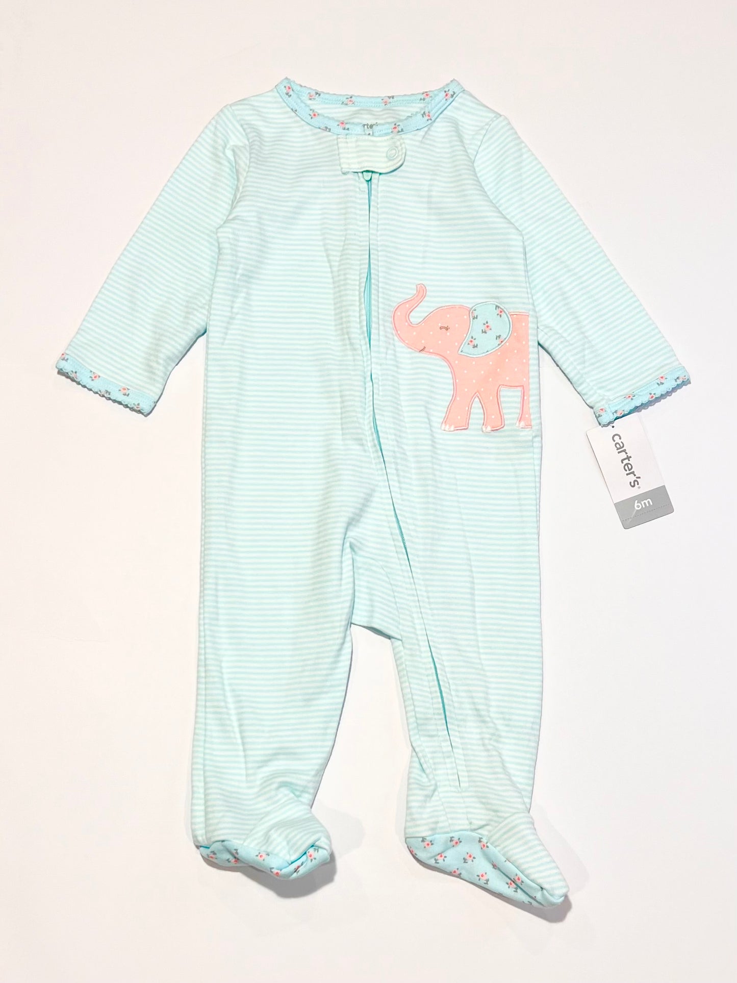 Striped elephant onesie brand new - Size 00