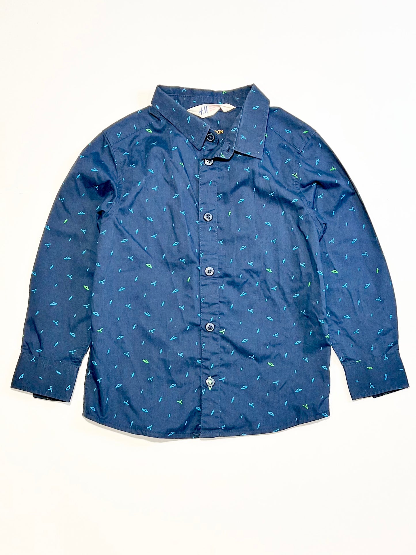 Navy space shirt - Size 3-4