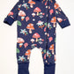 Navy fleece zip onesie - Size 00
