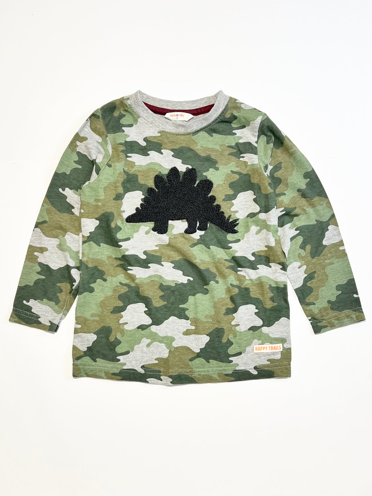 Camoflauge dino top - Size 3