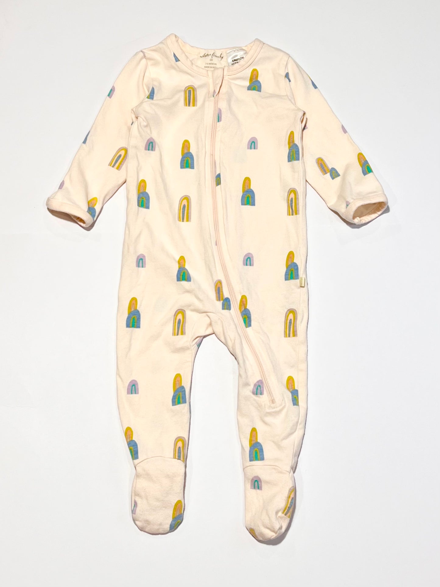 Rainbows zip onesie - Size 00