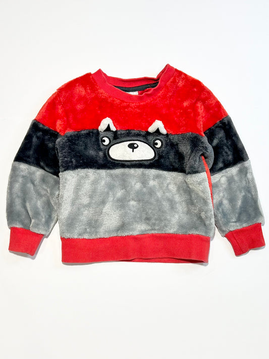 Fleecy bear sweater - Size 3