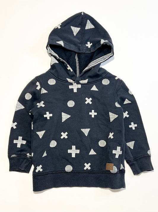 Navy shapes hoodie - Size 3