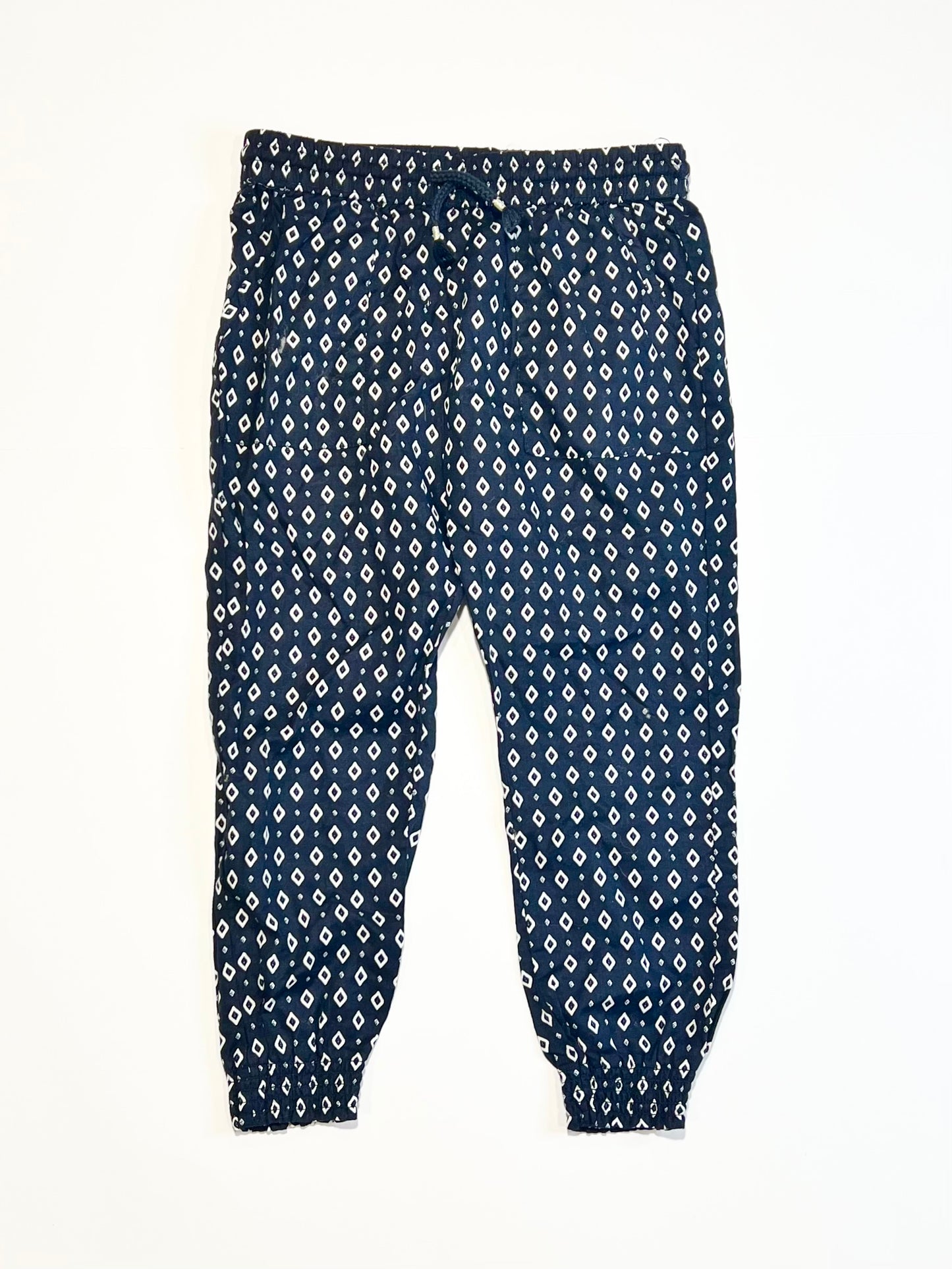 Patterned cuffed pants - Size 3