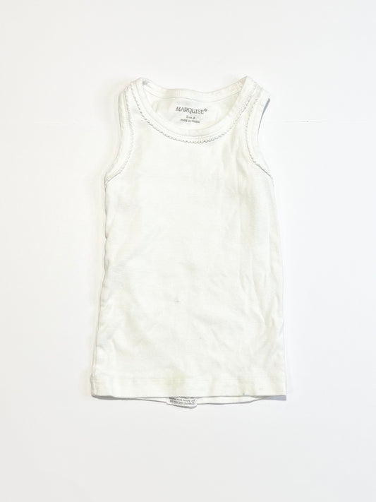 White ribbed singlet - Size 3