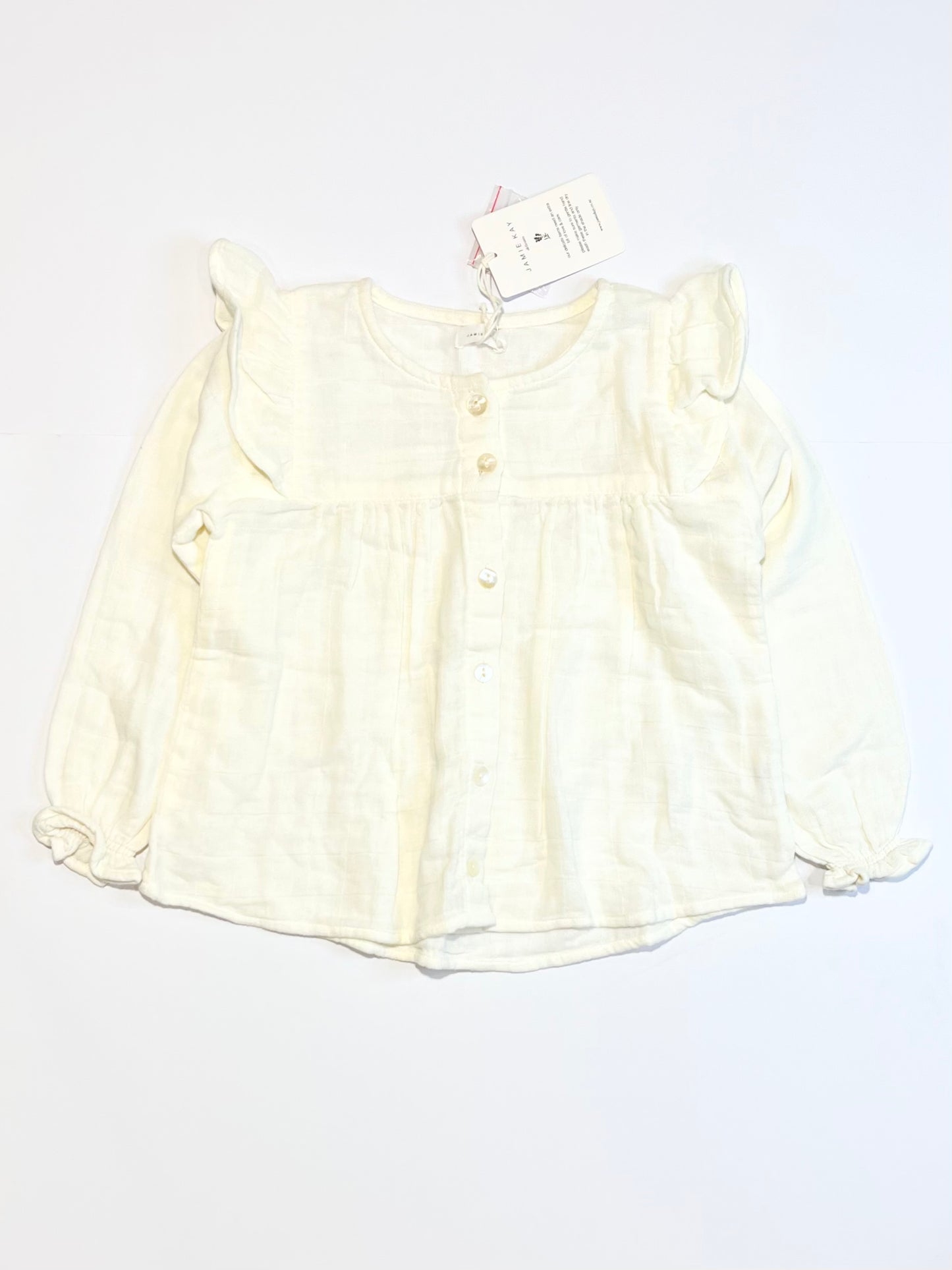 Muslin ruffle top brand new - Size 3