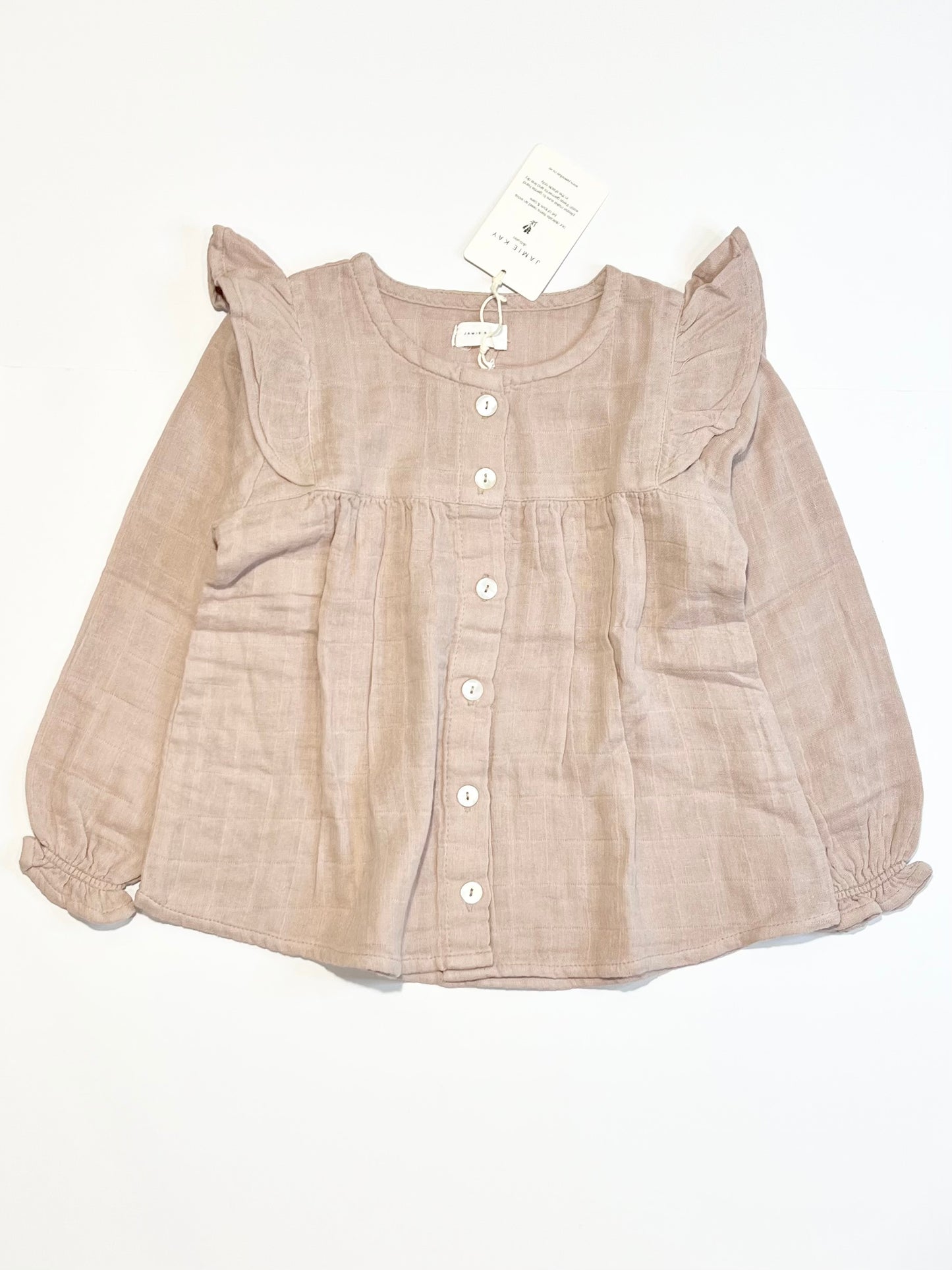 Muslin ruffle top brand new - Size 3