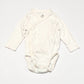 White cross-over bodysuit - Size 2-4 months