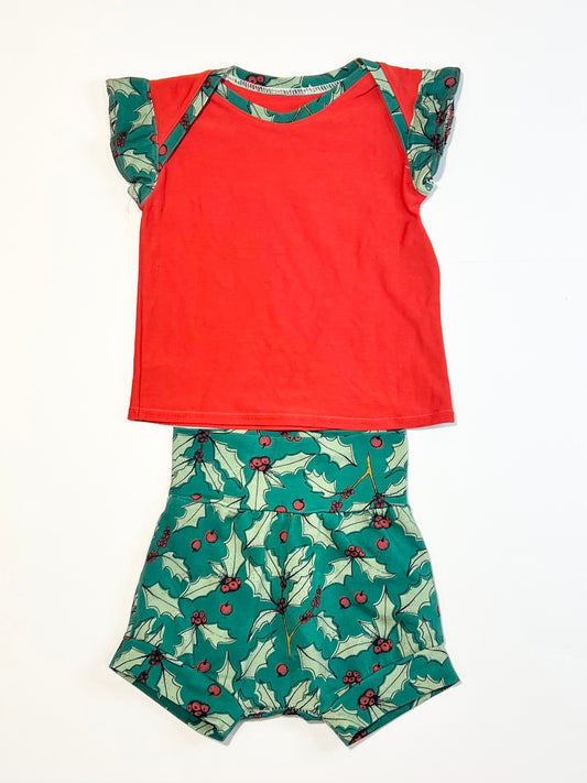Christmas jersey set - Size 6-9 months