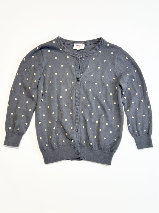 Grey glitter cardigan - Size 3-4