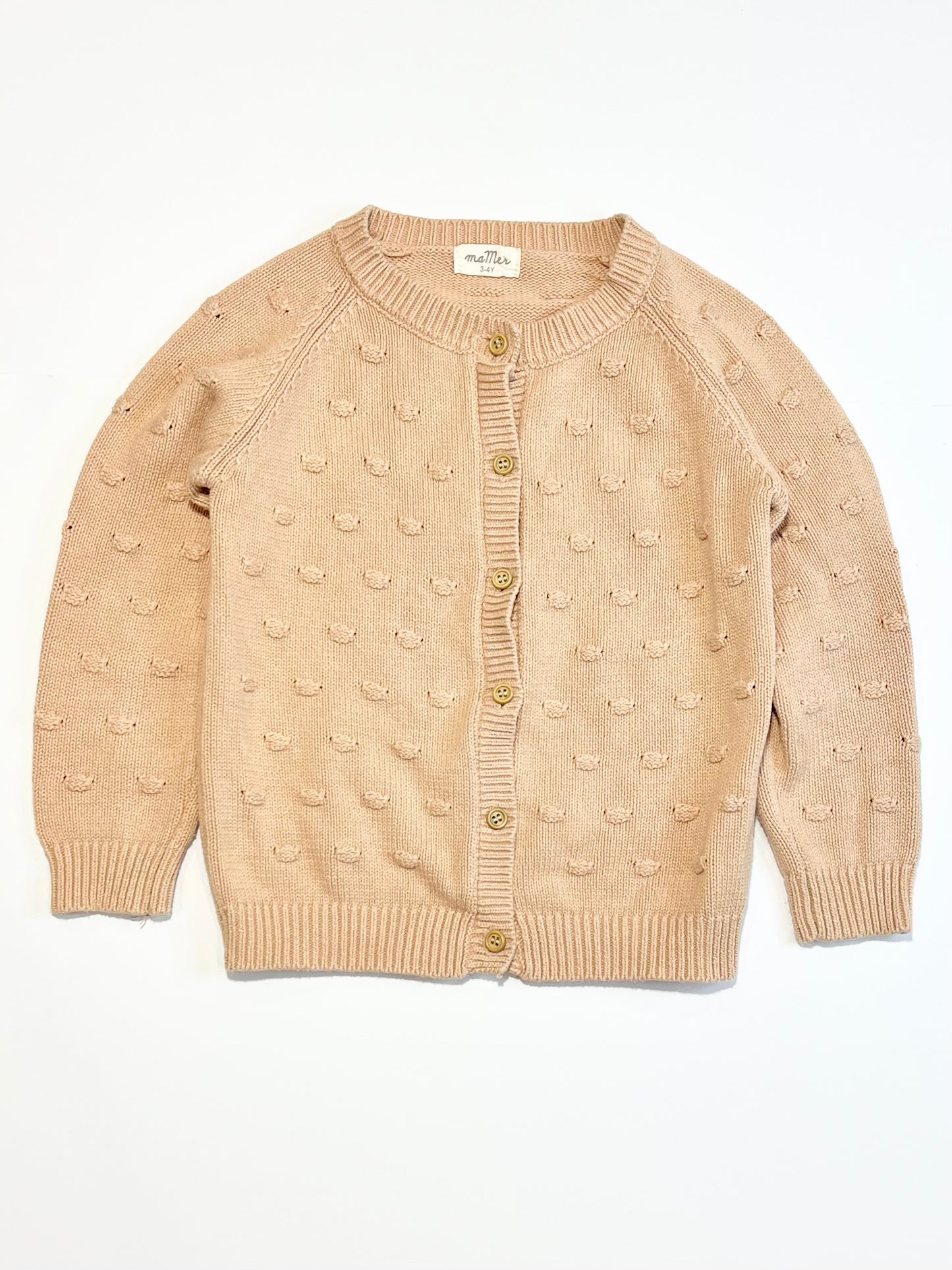 Brown spot cardigan - Size 3-4