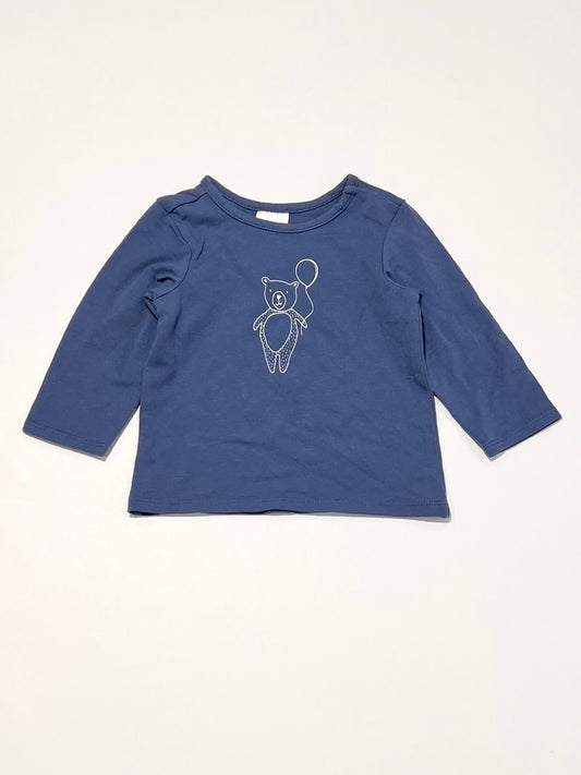 Blue bear top - Size 000