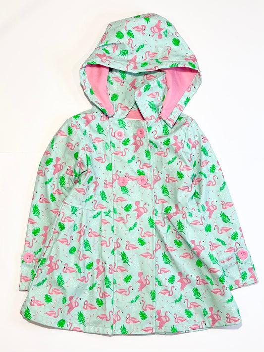 Flamingo rain jacket - Size 3-4